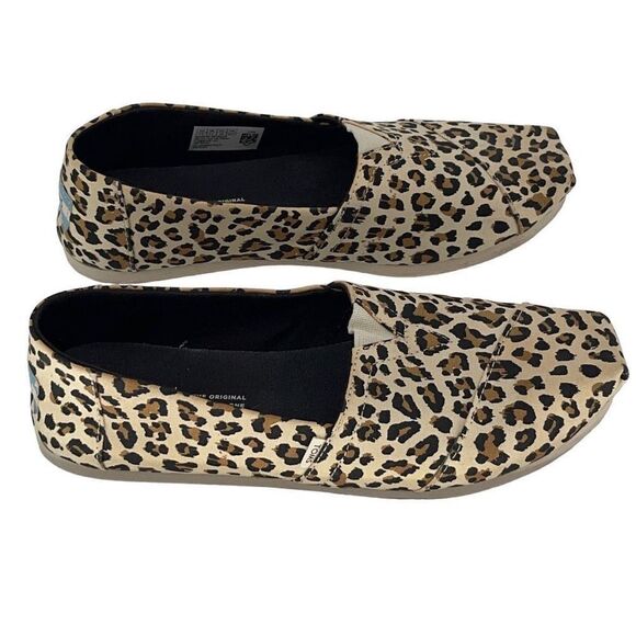 TOMS Womens Alpargata Cupsole Slip On‎ Flat Comfor Shoes Leopard Print Size 7.5 - Picture 2 of 9